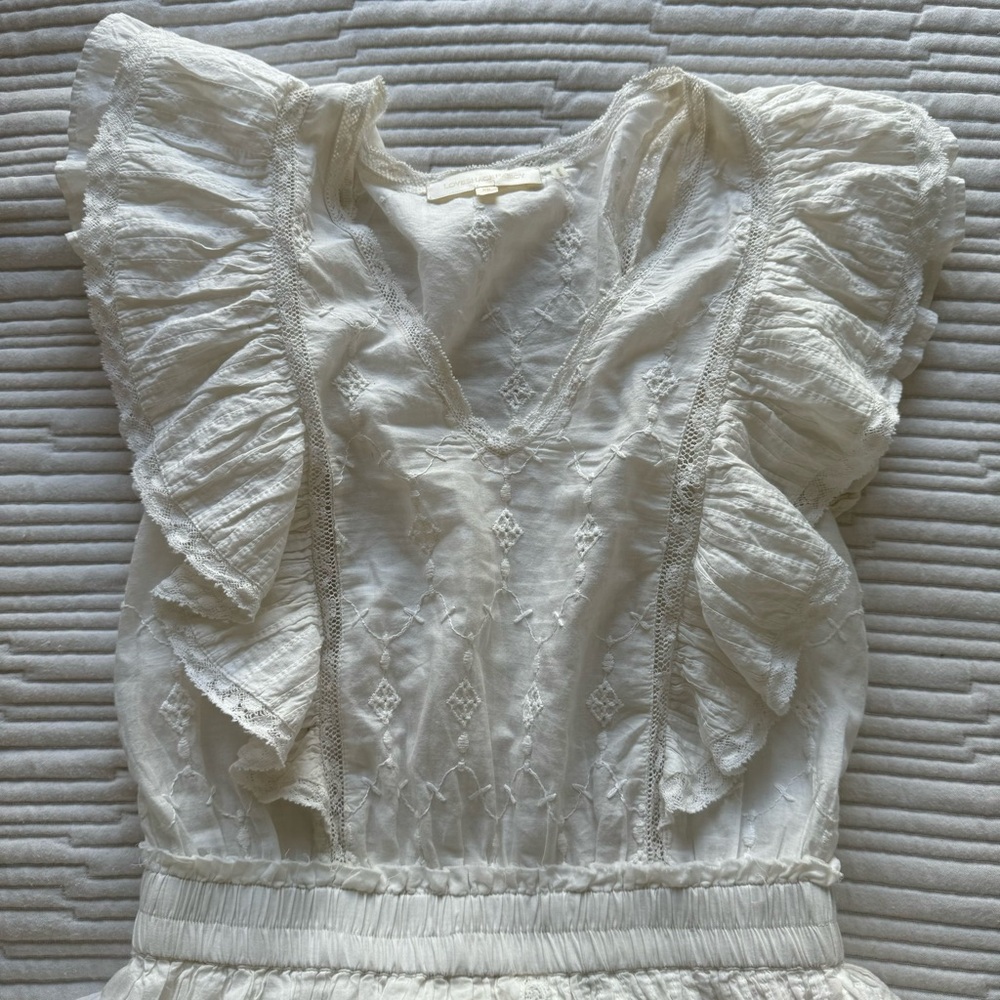 LoveShackFancy White Ruffle Coelli Dress - Picture 6 of 13